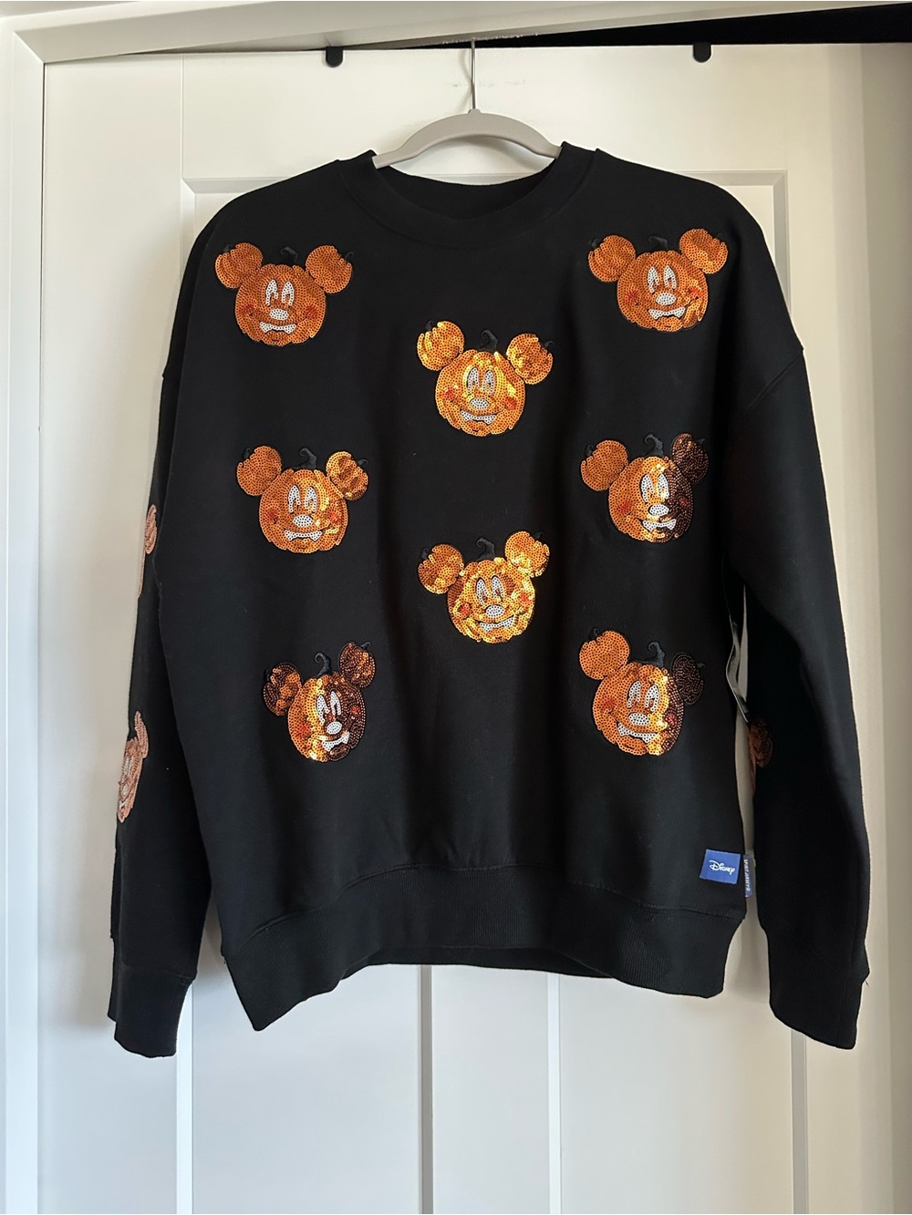 Mickey Mouse Halloween Sequin Jersey NWT